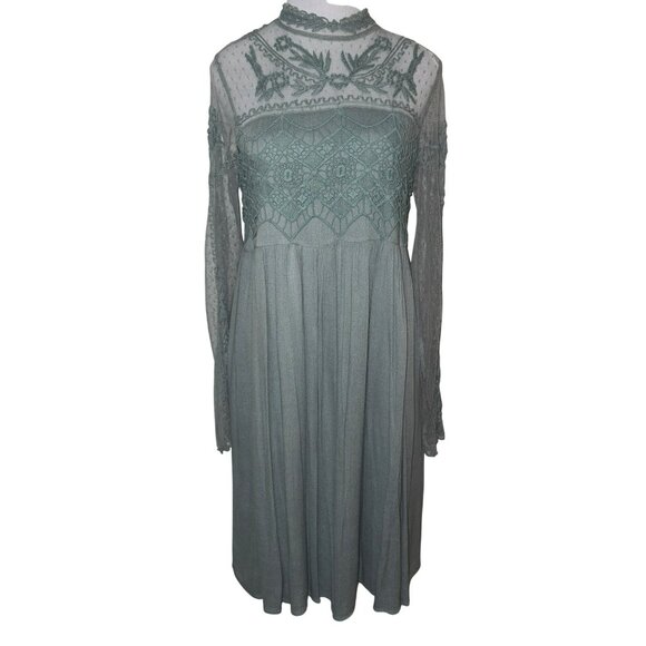 Sundance Sage Green Victorian Romance Dress Size 8 - Picture 1 of 10